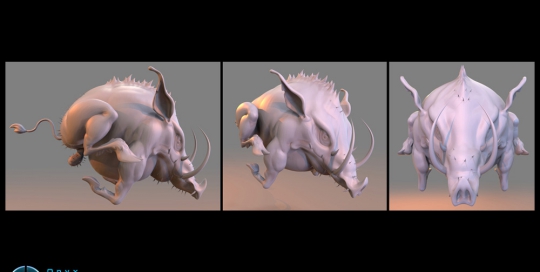 Snort-Hog and the RockKnocker - Sculpt based on an original concept by rodney matthews