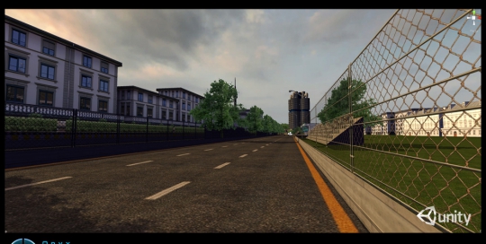 Environment for a facebook racing game, created in Unity