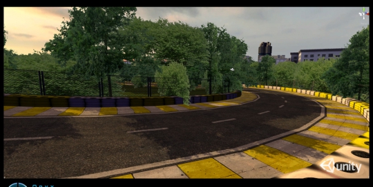 Environment for a facebook racing game, created in Unity