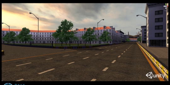 Environment for a facebook racing game, created in Unity