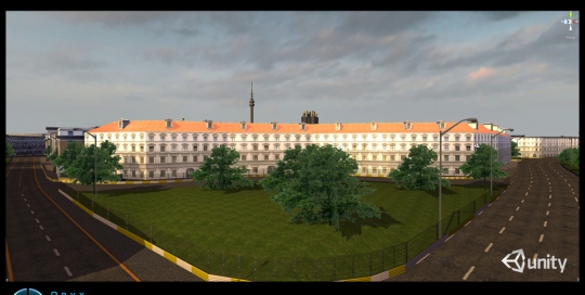 Environment for a facebook racing game, created in Unity