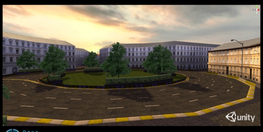 Environment for a facebook racing game, created in Unity