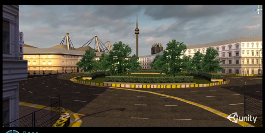 Environment for a facebook racing game, created in Unity