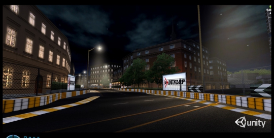 Environment for a facebook racing game, created in Unity