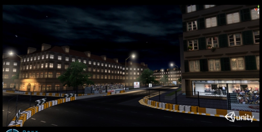 Environment for a facebook racing game, created in Unity