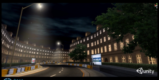 Environment for a facebook racing game, created in Unity