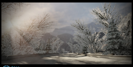 Snow racetrack create for Fast And Furious 6 game