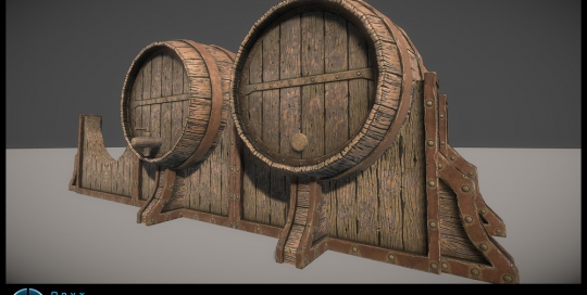 Low poly with Hand painted textures