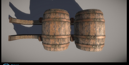 Low poly with Hand painted textures