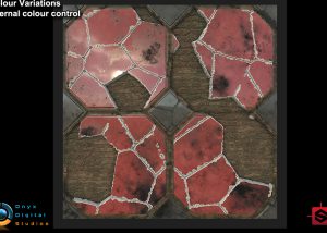 Substance designer tiles with parameters to add variation