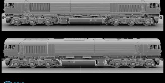 Class 66 locomotive created for a train simulation