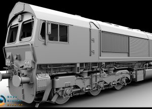 Class 66 locomotive created for a train simulation