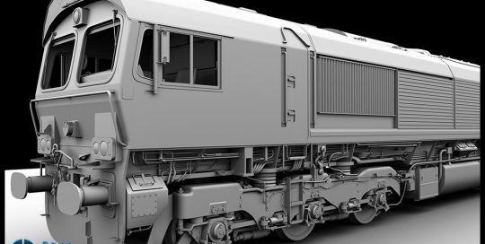 Class 66 locomotive created for a train simulation