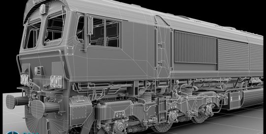 Class 66 locomotive created for a train simulation