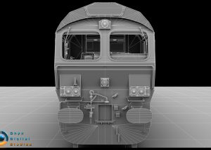 Class 66 locomotive created for a train simulation